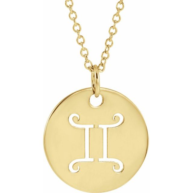 Zodiac Symbol Necklace  Gemini