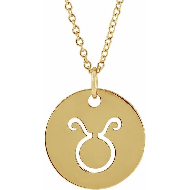 Zodiac Symbol Necklace  Taurus