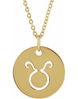 Zodiac Symbol Necklace  Taurus