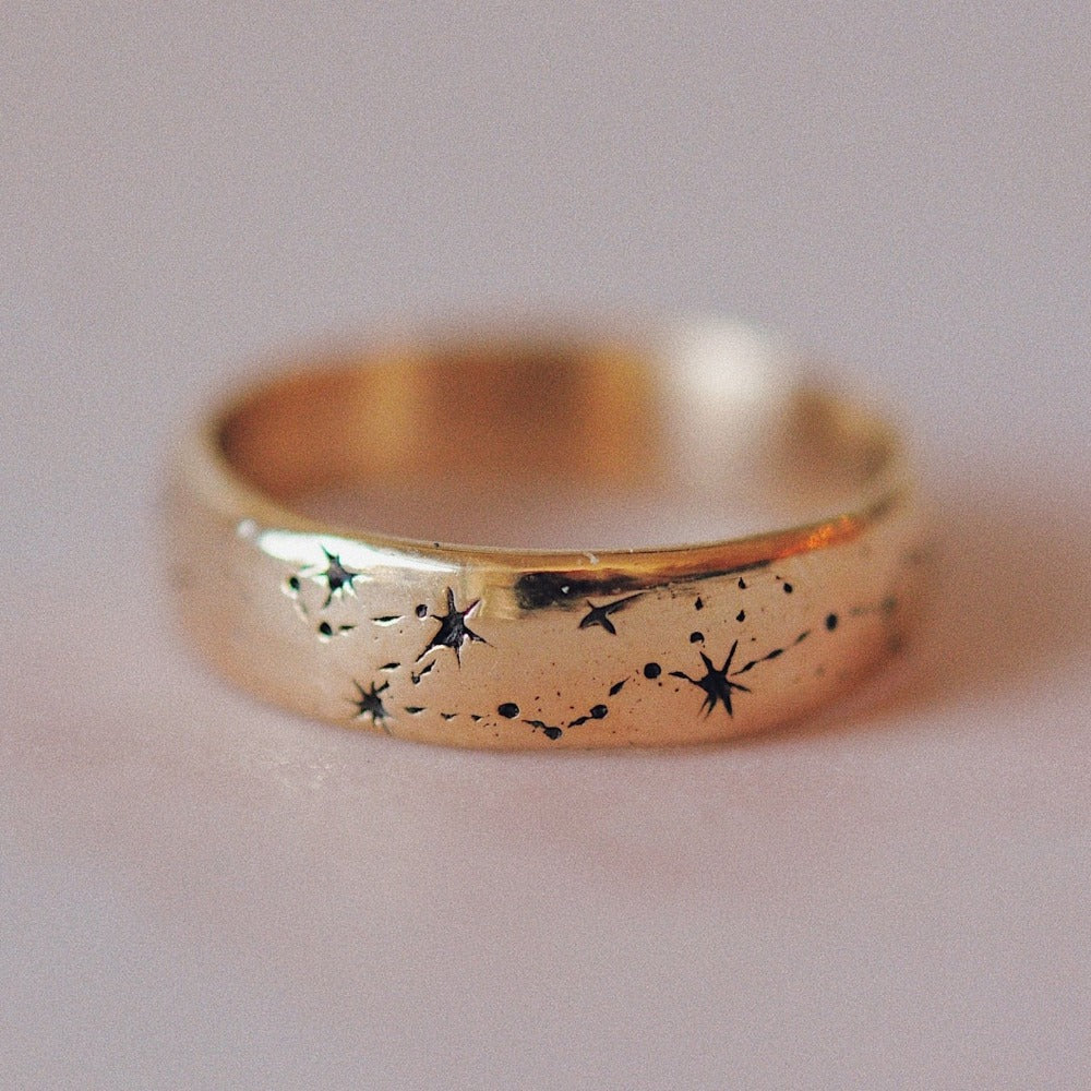 Narrow Written in the Stars Ring - Magpie Jewellery