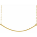 14K Yellow Curved Bar Necklace - Magpie Jewellery