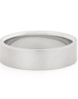 14K White Gold Pipe Cut 6mm Wide Band | Magpie Jewellery