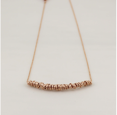 Rose Gold Twist Necklace - Medium | Magpie Jewellery