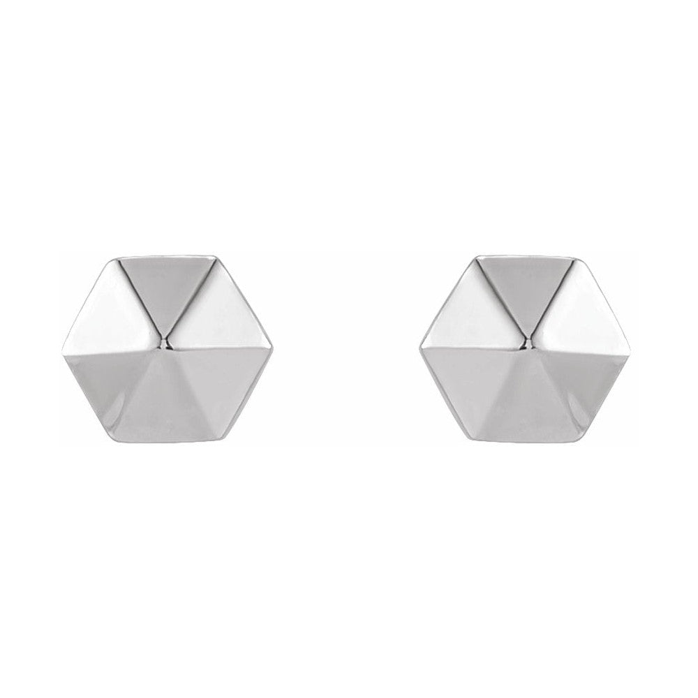 14k Hexagon Earrings - Magpie Jewellery