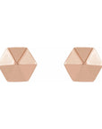 14k Hexagon Earrings - Magpie Jewellery