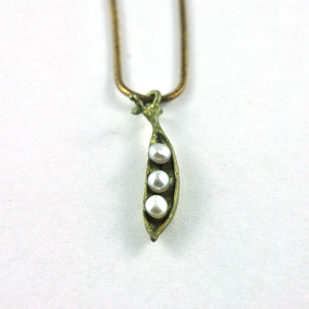 Tiny Pea Pod Necklace - Magpie Jewellery