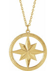 14k Compass Necklace - Magpie Jewellery