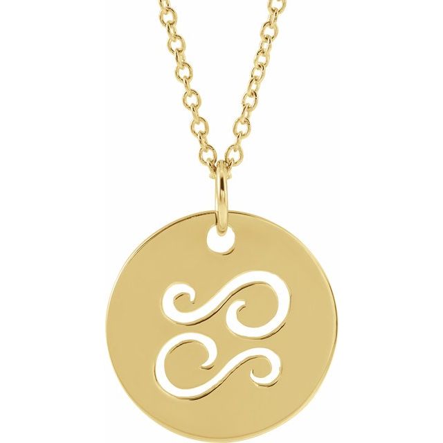 Zodiac Symbol Necklace  Cancer