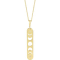 Diamond Moon Phase Bar Necklace 16-18" - Magpie Jewellery