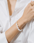 Contrast Baroque Keshi Bracelet - Magpie Jewellery