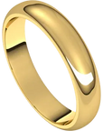 Half Round Gold 4mm Wedding Band - Magpie Jewellery