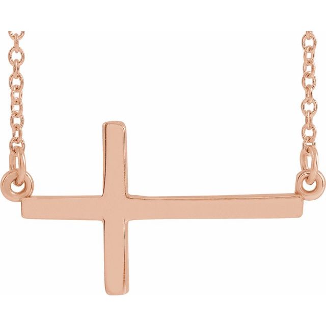 Sideways Cross Necklace - Magpie Jewellery