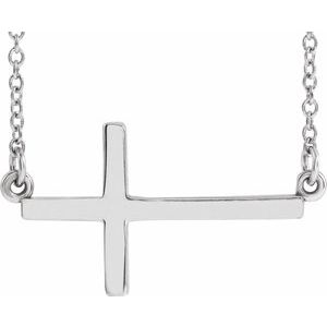 Sideways Cross Necklace - Magpie Jewellery