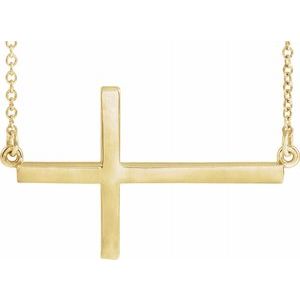 Sideways Cross Necklace - Magpie Jewellery