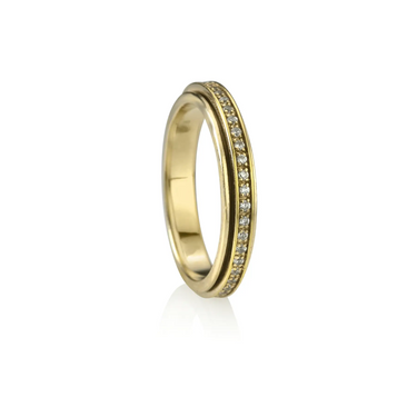 Lunar 14K Gold Meditation Ring | Magpie Jewellery