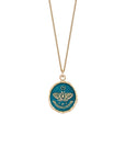 14k Gold Seek the Light Talisman - Mediterranean Blue - Magpie Jewellery