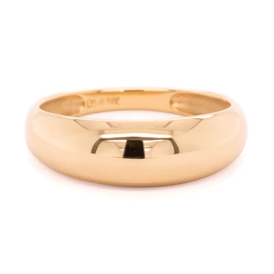 18k Yellow Gold Luna Bombe Ring | 6mm | Magpie Jewellery