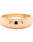 18k Yellow Gold Luna Bombe Ring | 6mm | Magpie Jewellery