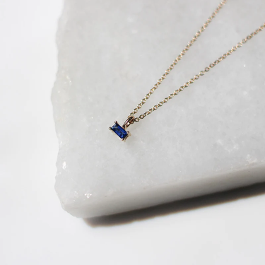 Sapphire Baguette Necklace | Magpie Jewellery