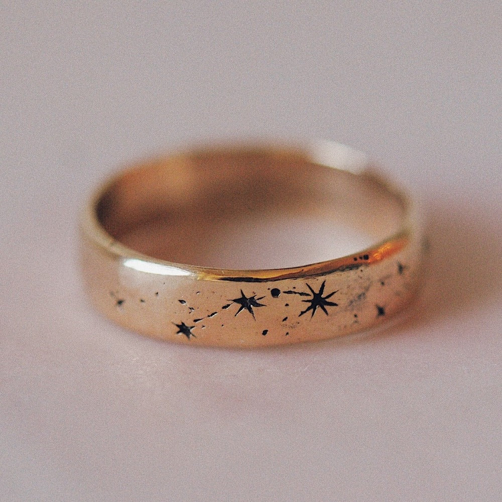 Narrow Written in the Stars Ring - Magpie Jewellery