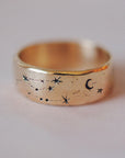 Wide Written in the Stars Ring - Magpie Jewellery