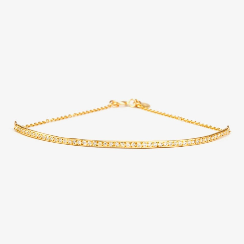 Linear Curve Diamond Bracelet | Magpie Jewellery