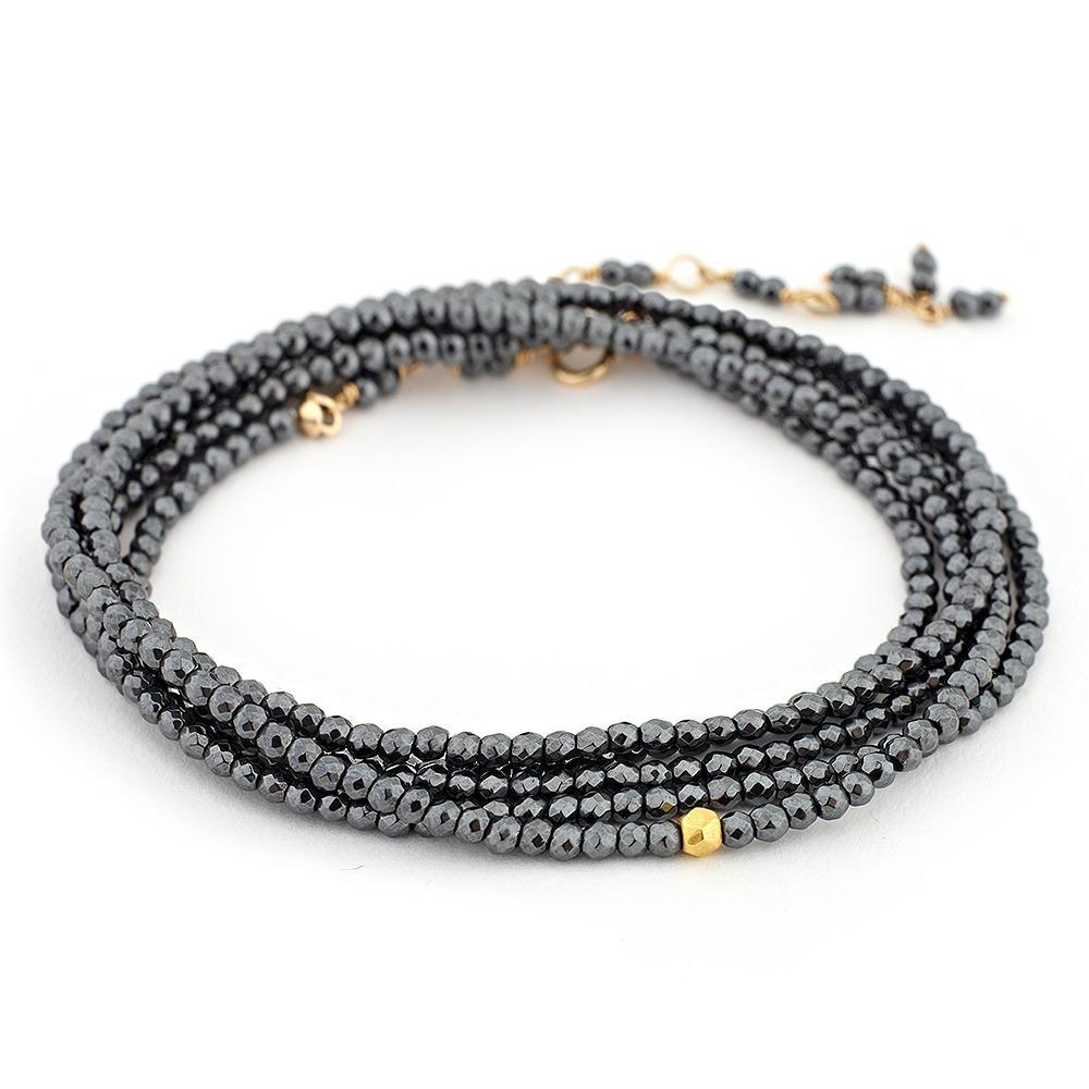 Hematite Wrap Bracelet - Magpie Jewellery