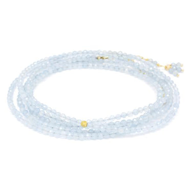 Aquamarine Wrap Bracelet - Magpie Jewellery
