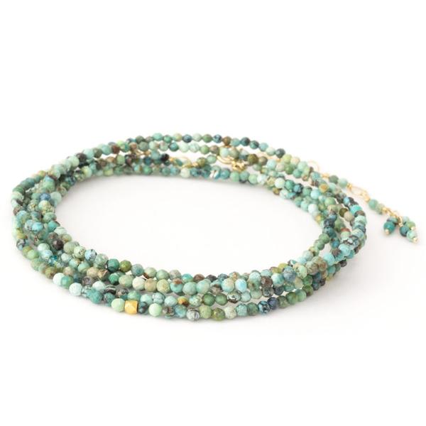 Organic Turquoise Wrap Bracelet - Magpie Jewellery
