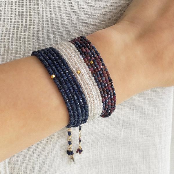 Blue Sapphire Wrap Bracelet - Magpie Jewellery