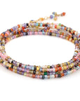 Multi Coloured Cubic Zirconia Wrap Bracelet - Magpie Jewellery