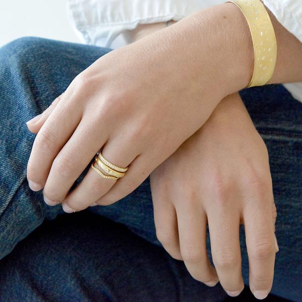 Diamond Wave Band - Magpie Jewellery