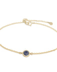 Gemstone Charm Bracelet - Blue Sapphire YG
