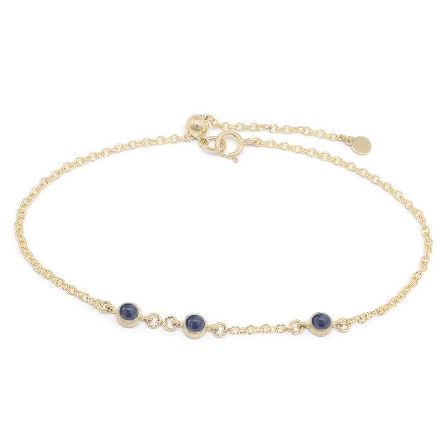 Trio Gemstone Bracelet - Blue Sapphire YG | Magpie Jewellery