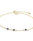 Trio Gemstone Bracelet - Blue Sapphire YG | Magpie Jewellery