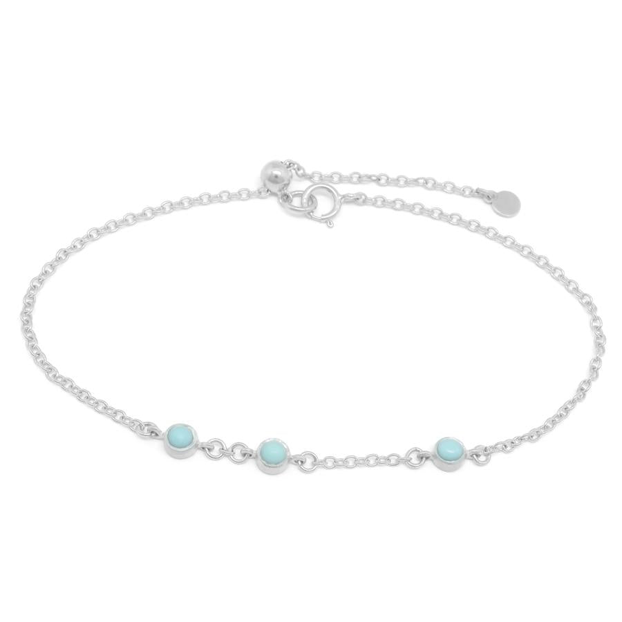 Trio Gemstone Bracelet - Turquoise YG | Magpie Jewellery