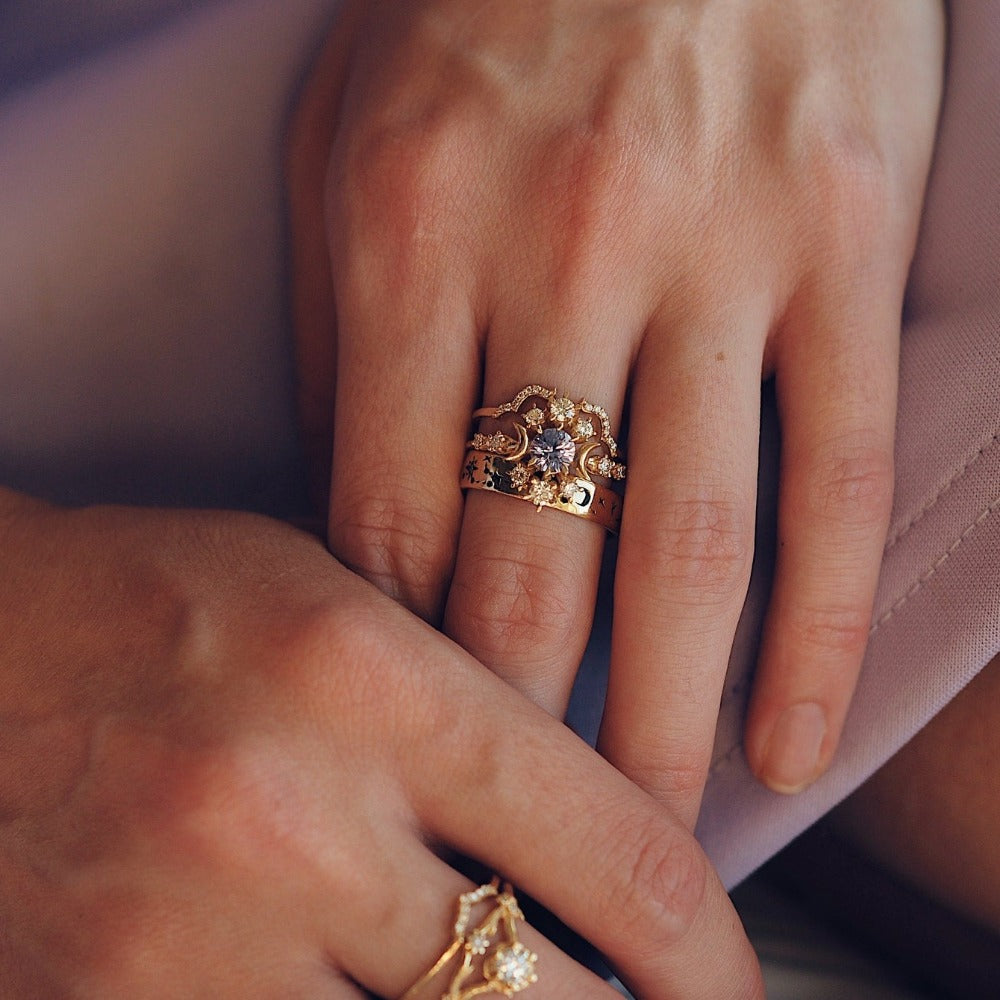 Narrow Written in the Stars Ring - Magpie Jewellery