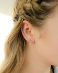 Baby Pearl Circle Stud Earrings - Magpie Jewellery