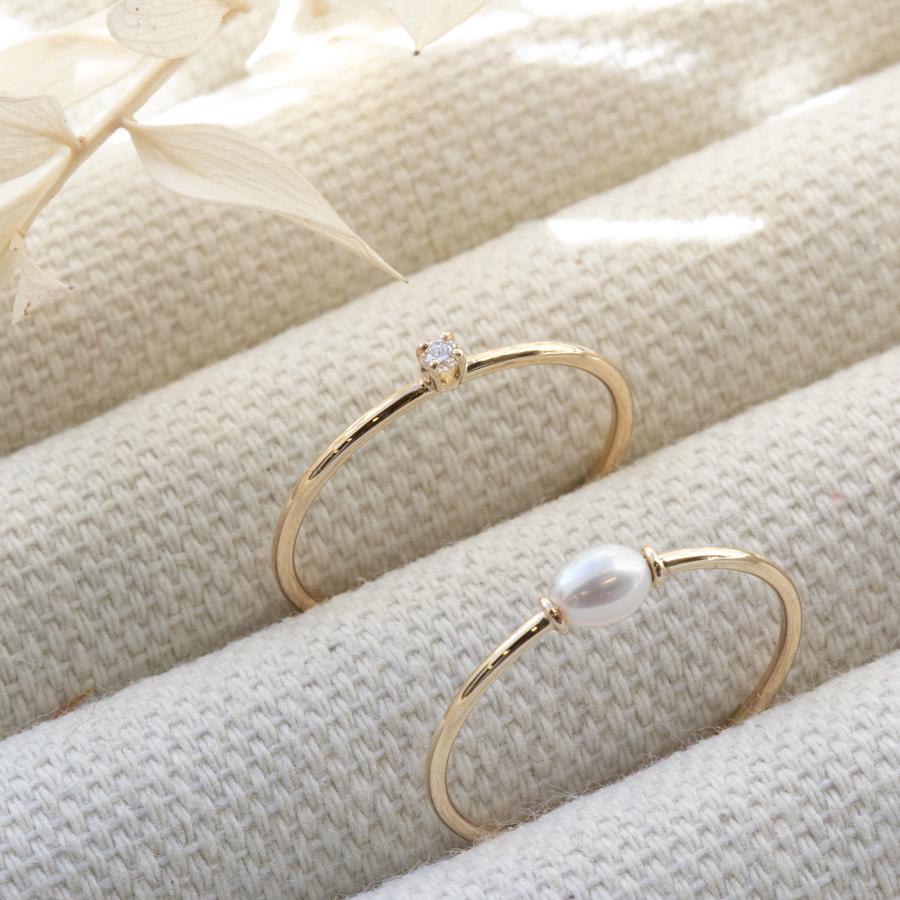 Skinny Baby Diamond Ring - Magpie Jewellery