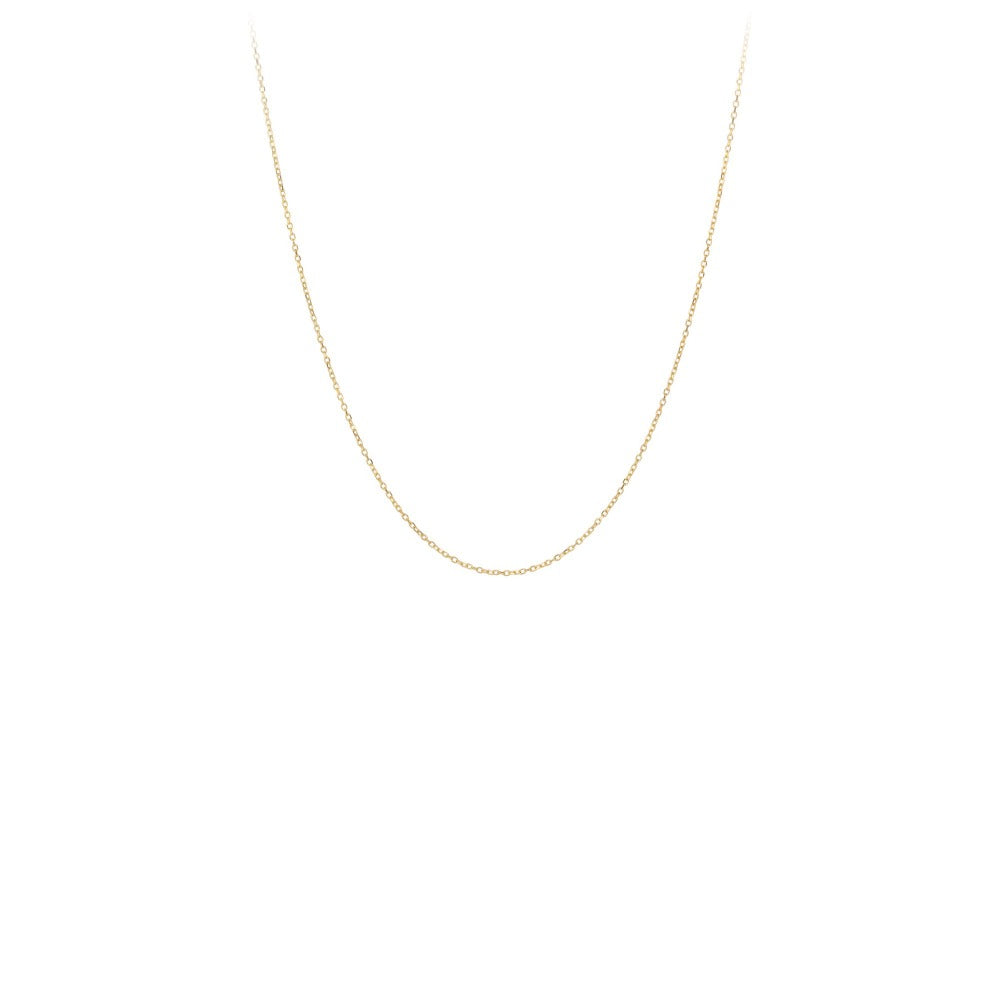 14k Gold Beveled Oval Cable Chain - Magpie Jewellery