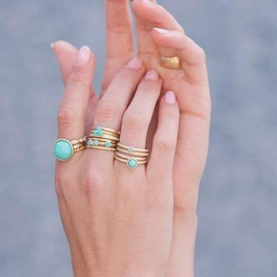 Turquoise Cabochon Ring | Magpie Jewellery