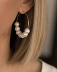 Cannes Pearl Hoops - Magpie Jewellery