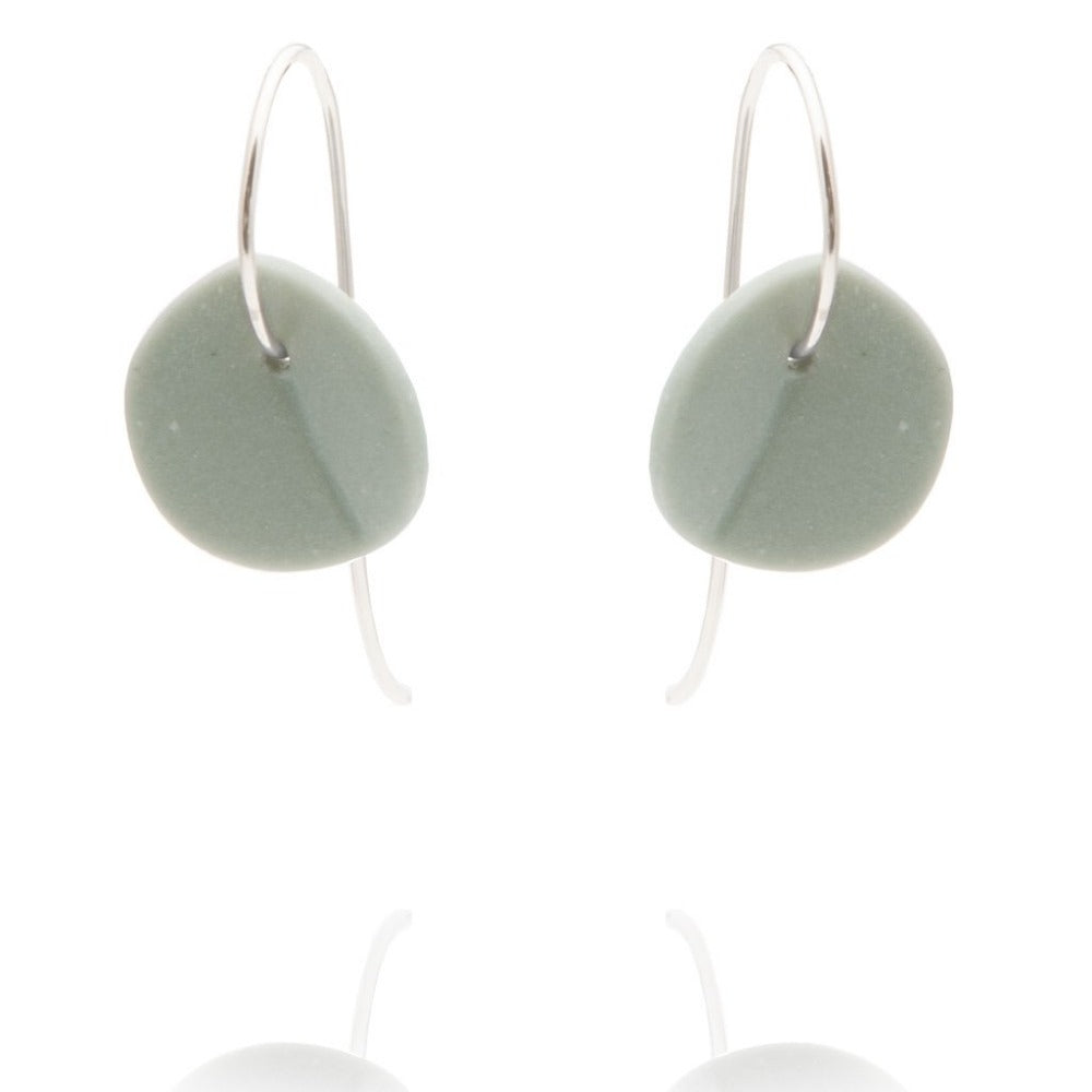 &quot;Eucalyptus&quot; Small Porcelain Earrings - Magpie Jewellery