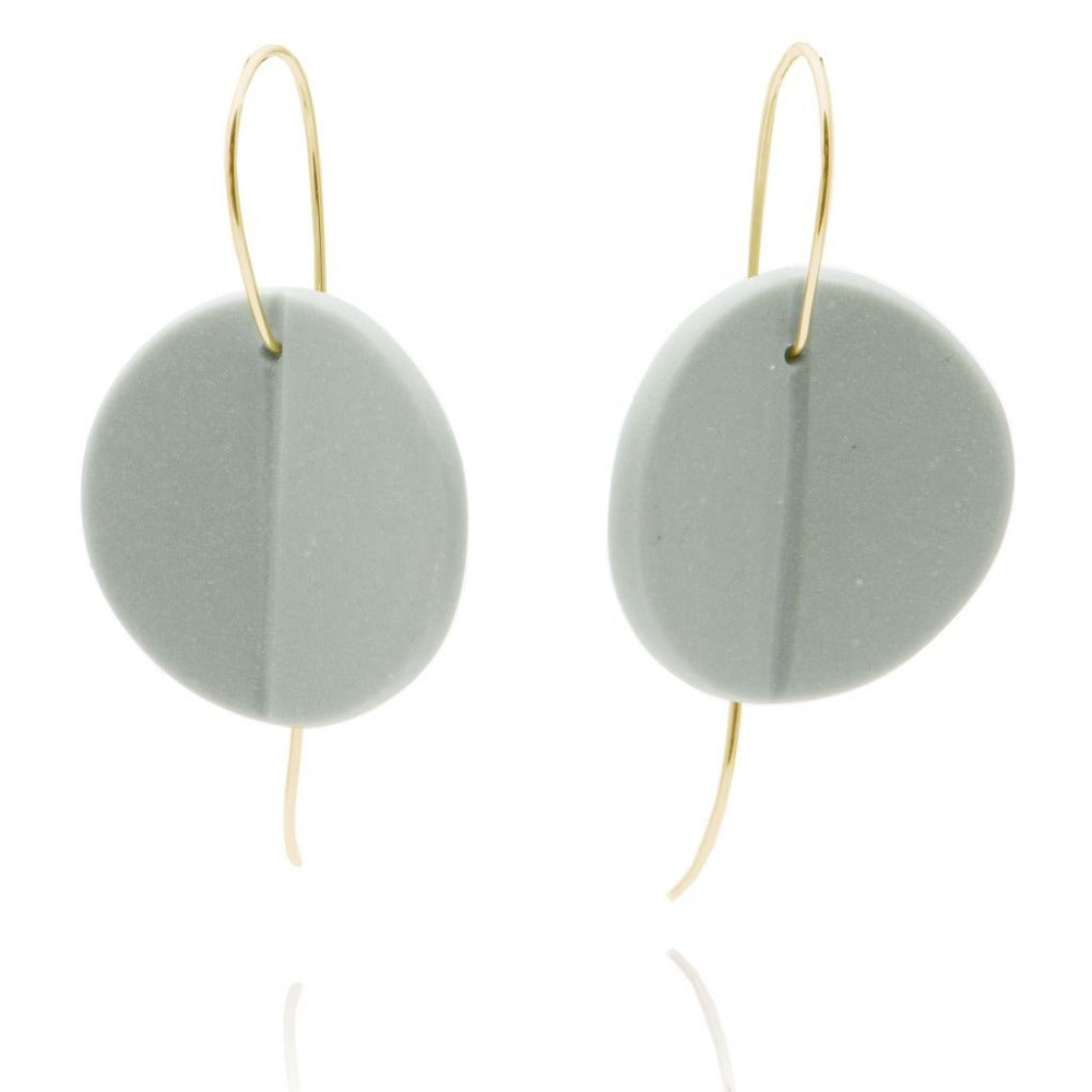 "Eucalyptus" Large Porcelain Earrings - Magpie Jewellery