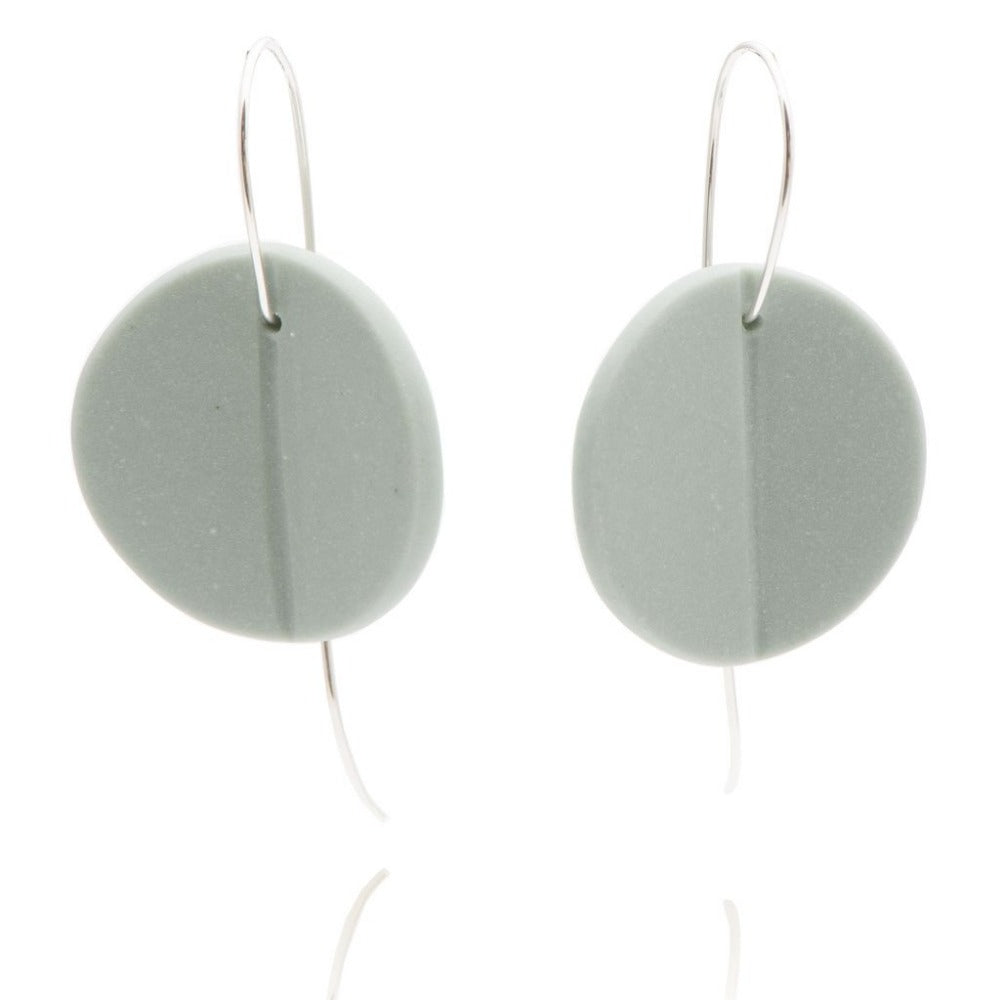 "Eucalyptus" Large Porcelain Earrings - Magpie Jewellery