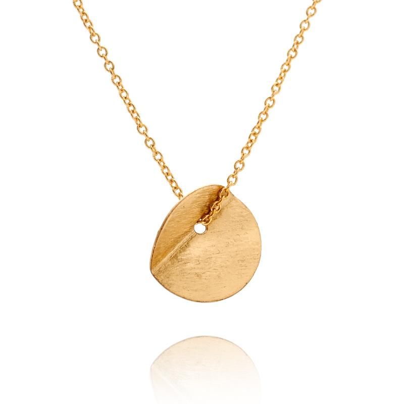 &quot;Eucalyptus&quot; Small Single Pendant - Yellow Gold-Fill