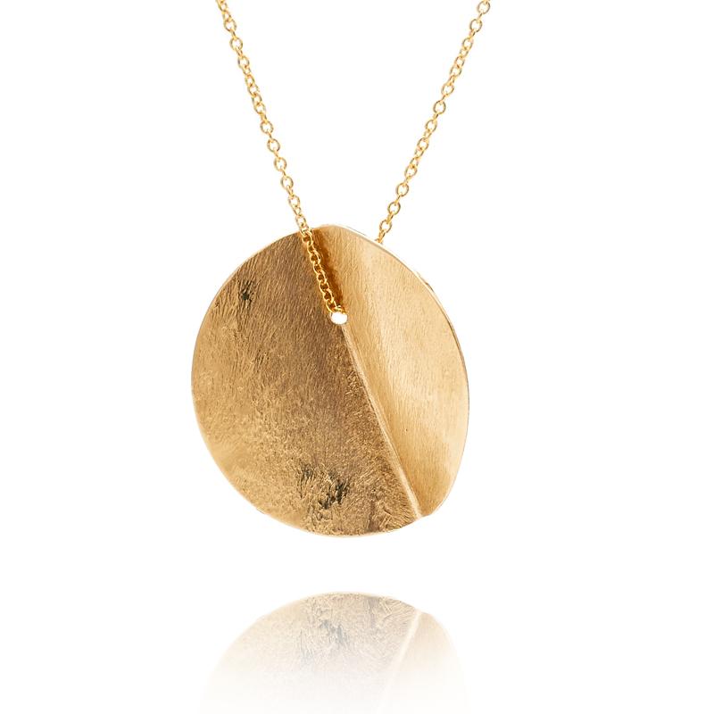 "Eucalyptus" Single Pendant - Yellow Gold-Fill