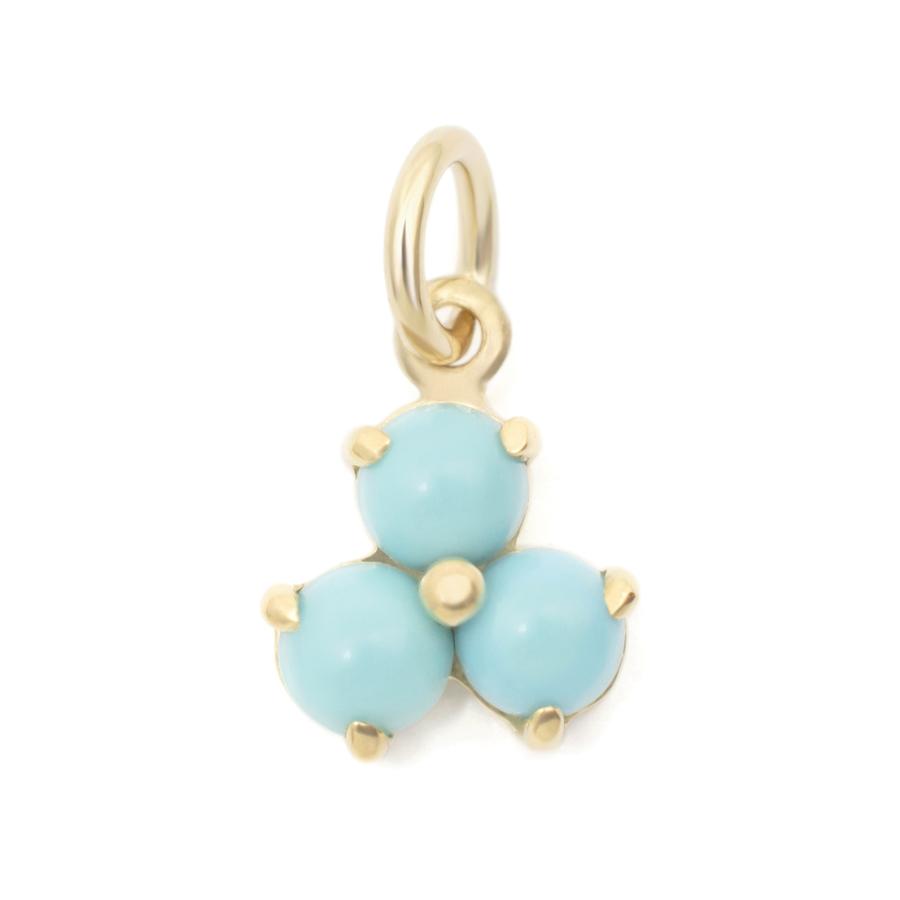 Trillium Gemstone Charm - Turquoise