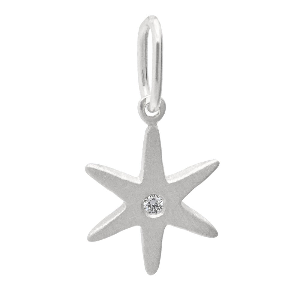 Diamond Center Star Charm - Magpie Jewellery