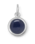 Gemstone Cup Charm - Blue Sapphire WG